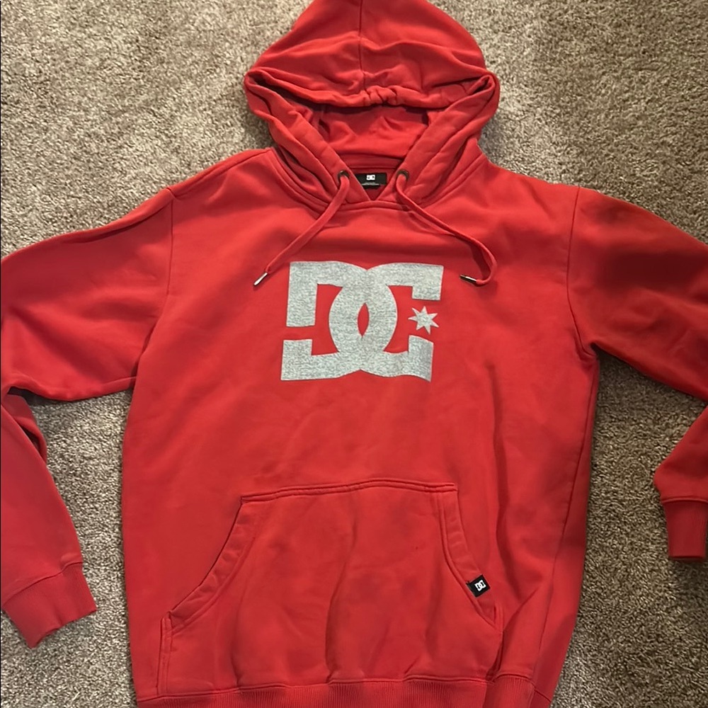 DC Men's Red Hoodie Sweater
